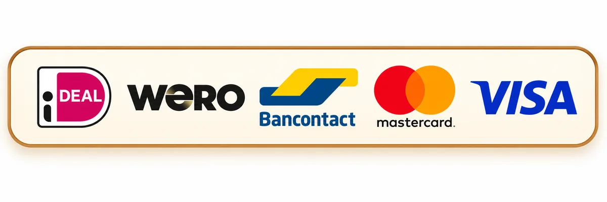 Betaal veilig met iDEAL, Wero, Bancontact, Mastercard of Visa